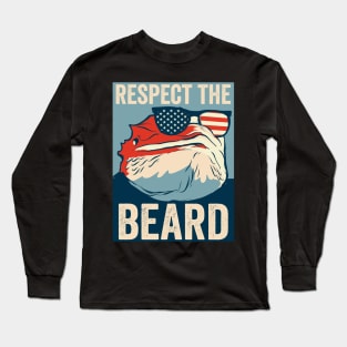 Respect The Beard USA Bearded Dragon Long Sleeve T-Shirt